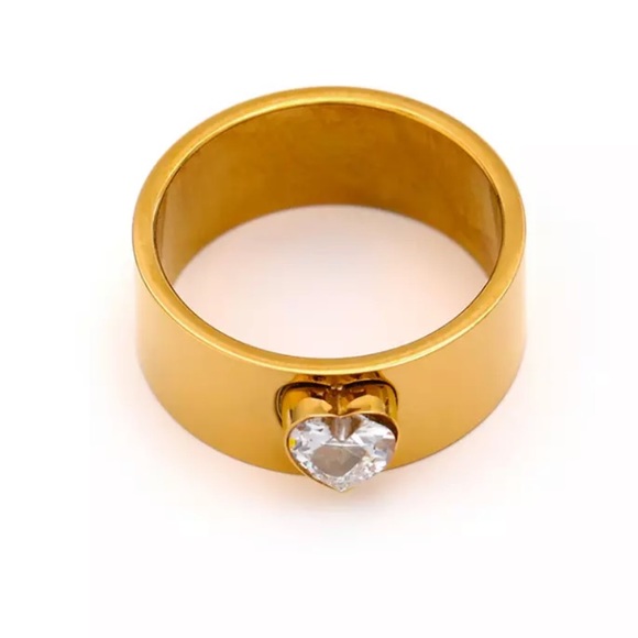 💛Gold plated heart bling ring - Picture 6 of 6